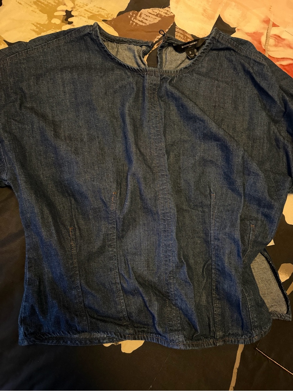 Denim 3/4 sleeve Banana Republic Top
